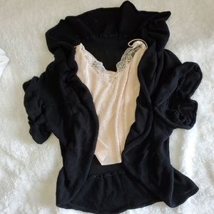 Raffled Bolero l Black Cardigan